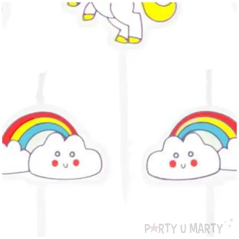 swieczki na tort pikery jednorozce partypal 5 szt