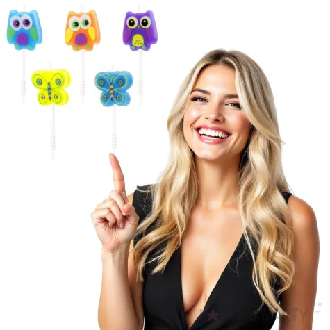 swieczki na tort pikery sowy i motylki mix partypal 5 szt