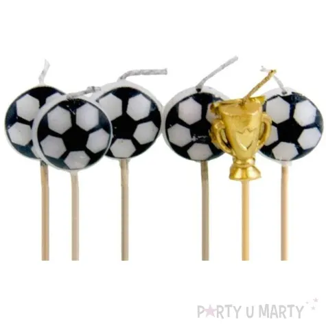 swieczki na tort pilka nozna folat 6 szt