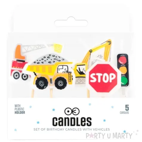 swieczki na tort pojazdy stop mix partypal 3 4 cm 5 szt