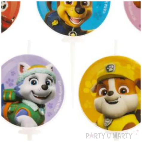 swieczki na tort psi patrol dekora 3 cm 5 szt