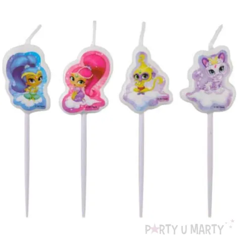 swieczki na tort shimmer and shine amscan 4 szt