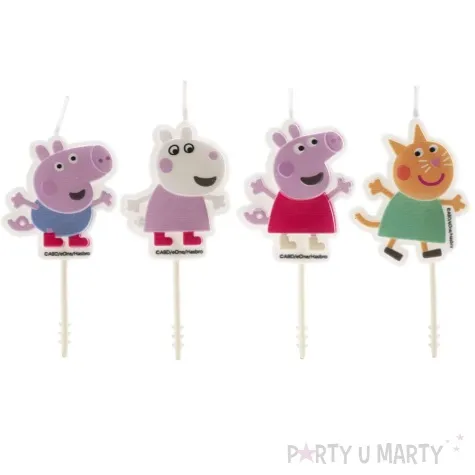 swieczki na tort swinka peppa dekora 9cm 4szt