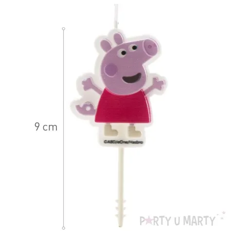 swieczki na tort swinka peppa dekora 9cm 4szt