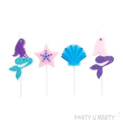 swieczki na tort syreny givi 4 szt