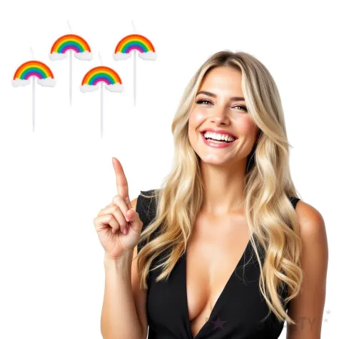 swieczki na tort tecza givi 4 szt