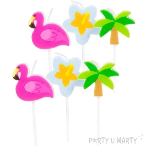 swieczki na tort tropikalne mix folat 6 szt