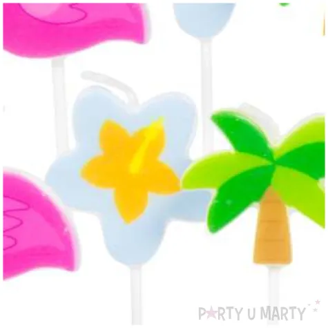 swieczki na tort tropikalne mix folat 6 szt