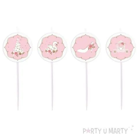 swieczki na tort urodziny ksiezniczki amscan 4 szt