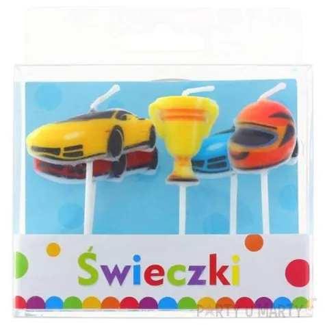 swieczki na tort wyscigi samochodowe godan 5 szt
