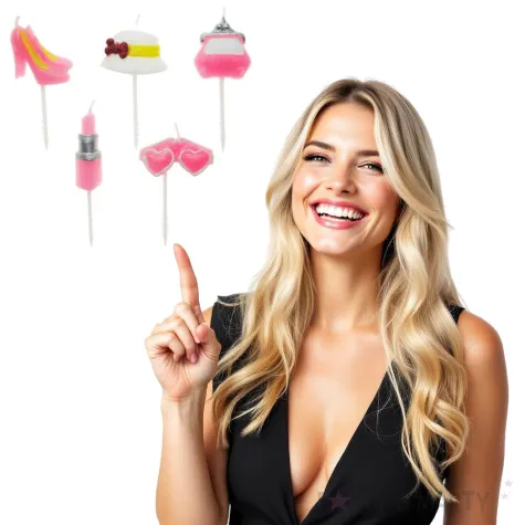 swieczki na tort wysokie obcasy rozowe partypal 5 szt