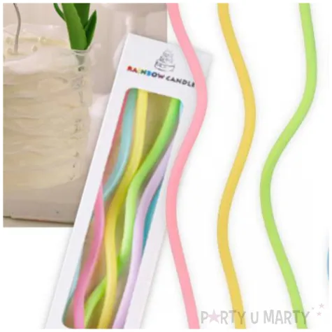 swieczki na tort zakrecone mix 7 7 6 szt