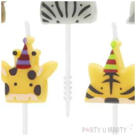 swieczki na tort zwierzeta z zoo partypal 6 cm 5 szt