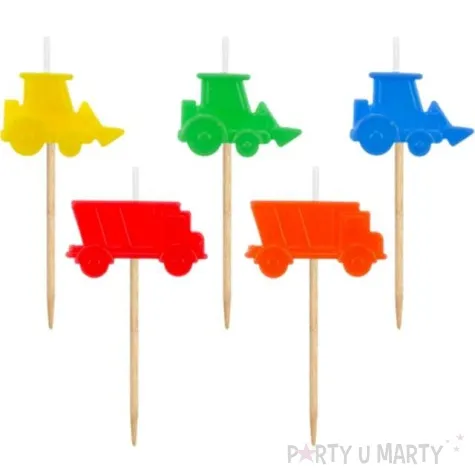 swieczki pikery budowa pojazdy mix godan 6 5 cm