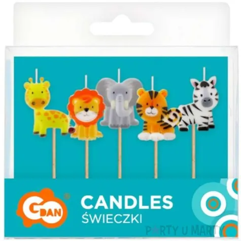 swieczki pikery dzikie zwierzaki godan 5 szt
