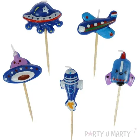 swieczki pikery kosmos granatowy arpex 4 cm 5 szt