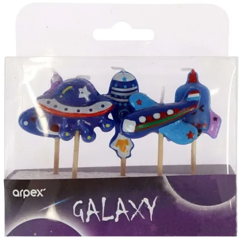 swieczki pikery kosmos granatowy arpex 4 cm 5 szt