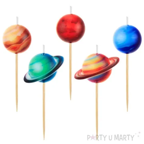 swieczki pikery planety godan 5 szt