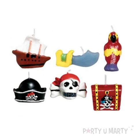 swieczki skarby piratow amscan 6 szt