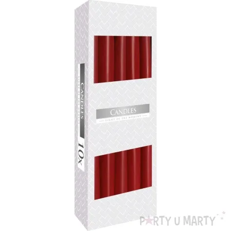 swieczki stozkowe classic bordowe bispol 10 szt