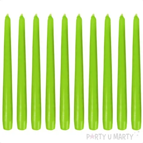 swieczki stozkowe classic jasnozielone bispol 10 szt