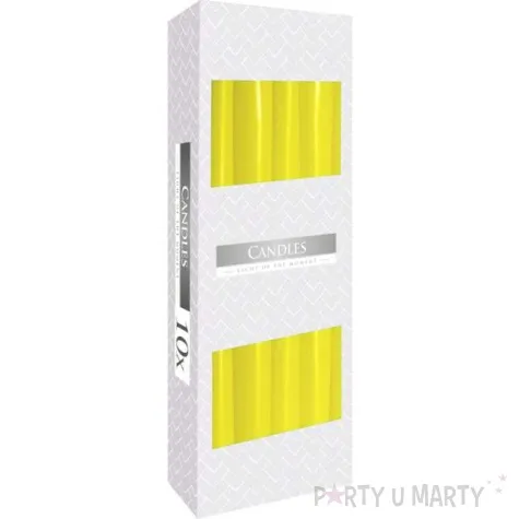 swieczki stozkowe classic zolte bispol 10 szt