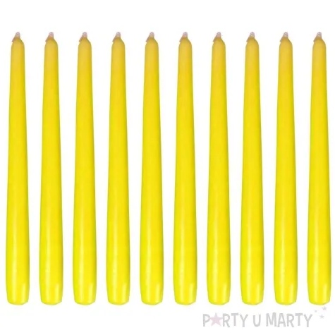 swieczki stozkowe classic zolte bispol 10 szt