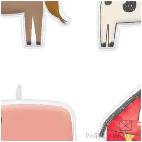 swieczki tortowe wiejskie zwierzeta amscan 4 szt