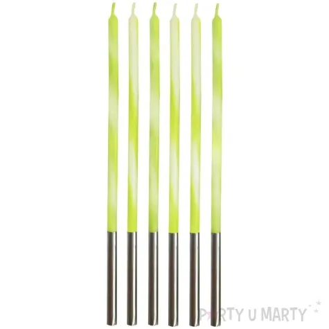 swieczki urodzinowe candy limonkowy godan 15 cm 6 szt