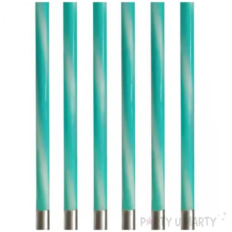 swieczki urodzinowe candy turkusowy godan 15 cm 6 szt