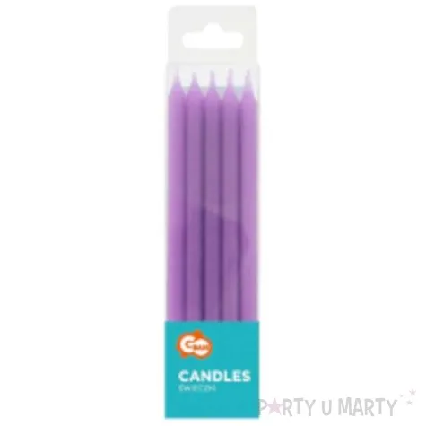 swieczki urodzinowe classic lawendowe fioletowe godan 10 szt