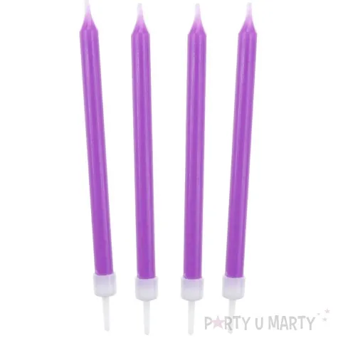 swieczki urodzinowe classic lawendowe fioletowe godan 10 szt