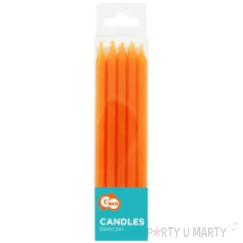swieczki urodzinowe classic pomaranczowe godan 10 szt