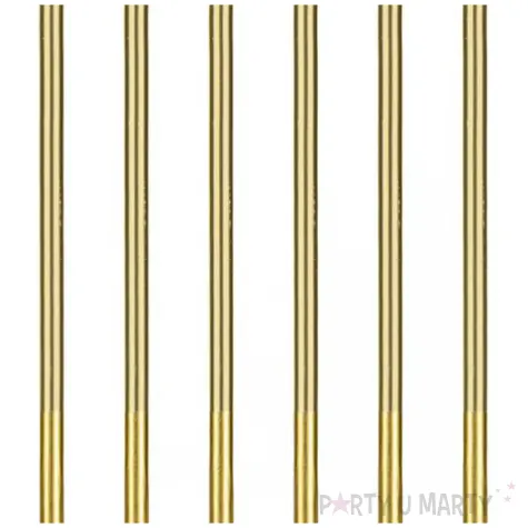 swieczki urodzinowe classic zloty partydeco 14 cm 12 szt