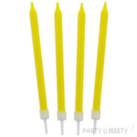 swieczki urodzinowe classic zolte godan 10 szt