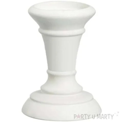 swiecznik do swiec pienkowych i szpic bialy bolsius 15x9 5 cm