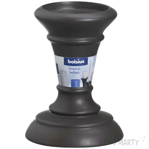 swiecznik do swiec pienkowych i szpic grafitowy bolsius 15x9 5 cm