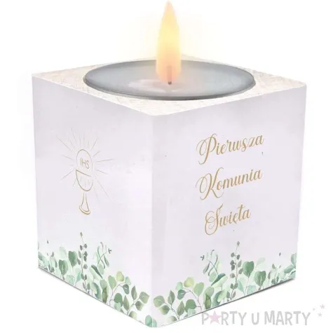 swiecznik komunia swieta eukaliptus beauty 4 7x4 8 cm