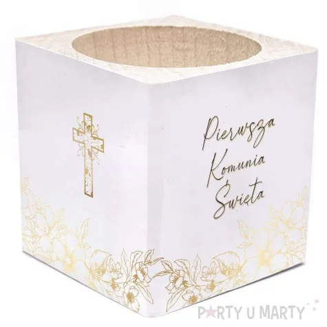 swiecznik komunia swieta gold line 4 7x4 8 cm