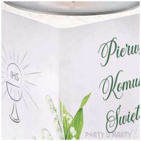 swiecznik komunia swieta konwalie 4 7x4 8 cm