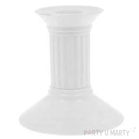 swiecznik plastikowy bialy