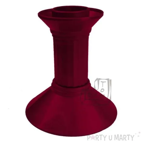 swiecznik plastikowy bordowy