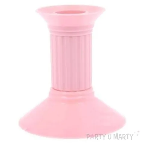 swiecznik plastikowy rozowy