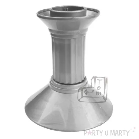 swiecznik plastikowy srebrny