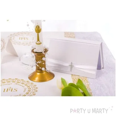 swiecznik plastikowy zloty