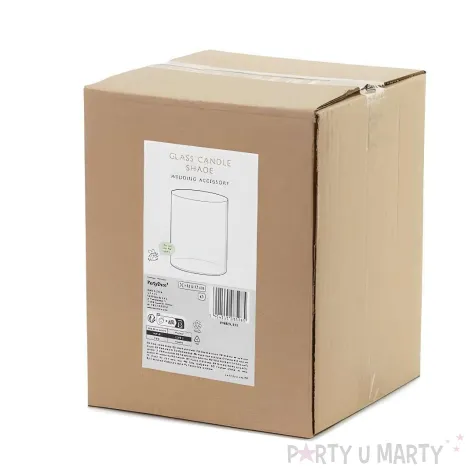 swiecznik szklany tuba dekoracja stolu na wesele urodziny komunie swieta 13x17 cm