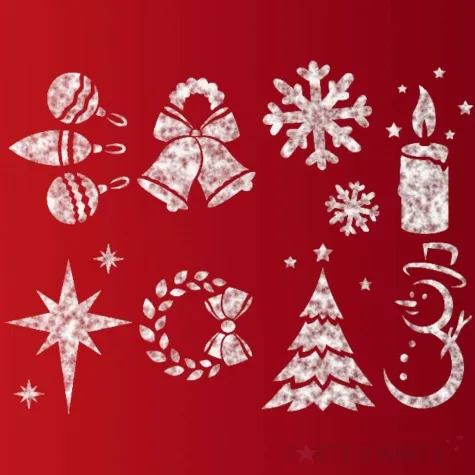 szablony dekoracyjne boze narodzenie bez szopki arpex 8 szt