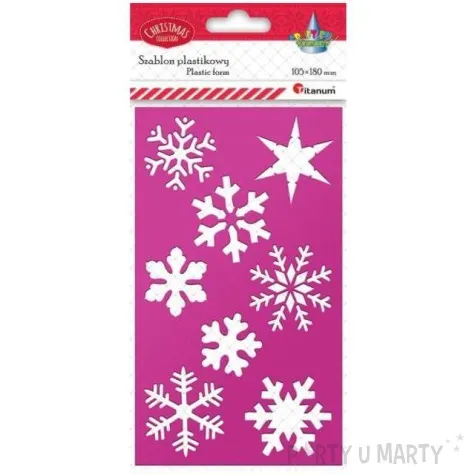 szablony dekoracyjne boze narodzenie sniezynki titanum 18x10 5 cm