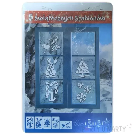 szablony dekoracyjne boze narodzenie swiety mikolaj balwanki sniezynki aliga 5 szt