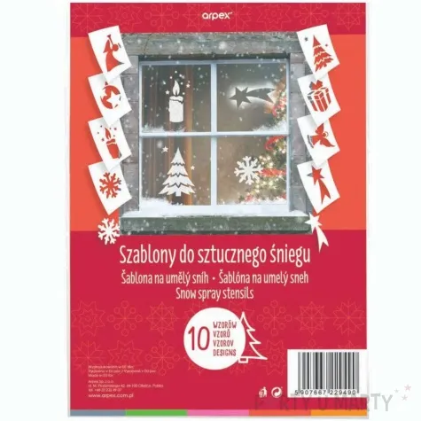 szablony dekoracyjne swiateczne wzory ze swieczka arpex 15x20 cm 10 szt